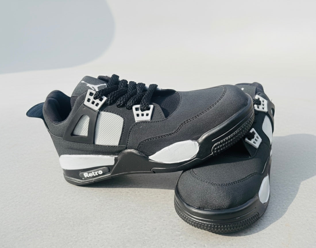 CourtMax Black High-Grip Sneakers