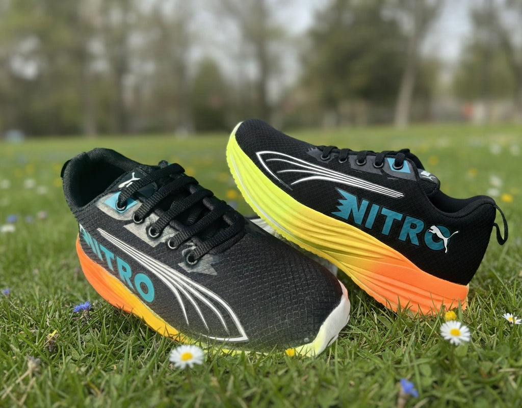 NitroRush Black Neon Running Sneakers