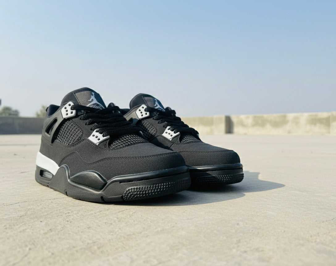 CourtMax Black High-Grip Sneakers